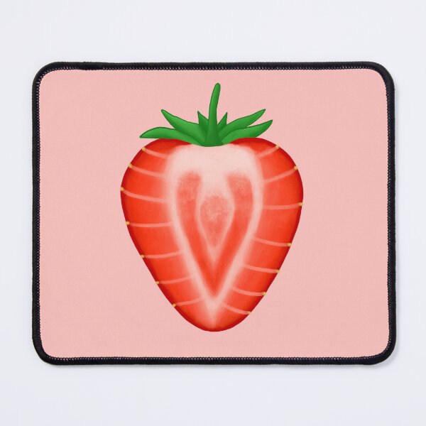 Item preview, Strawberry Half on Pink designed and sold by bits-and-bob.