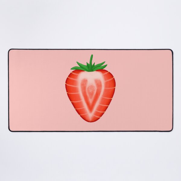 Item preview, Strawberry Half on Pink designed and sold by bits-and-bob.