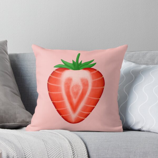 Item preview, Strawberry Half on Pink designed and sold by bits-and-bob.