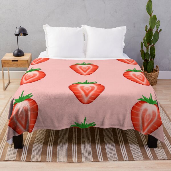 Item preview, Strawberry Half on Pink designed and sold by bits-and-bob.