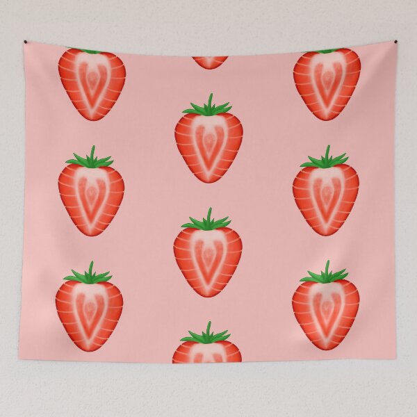 Item preview, Strawberry Half on Pink designed and sold by bits-and-bob.