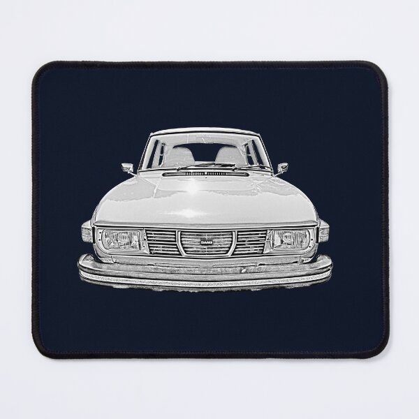 Item preview, Saab 99 classic 1970s Swedish car monochrome designed and sold by soitwouldseem.