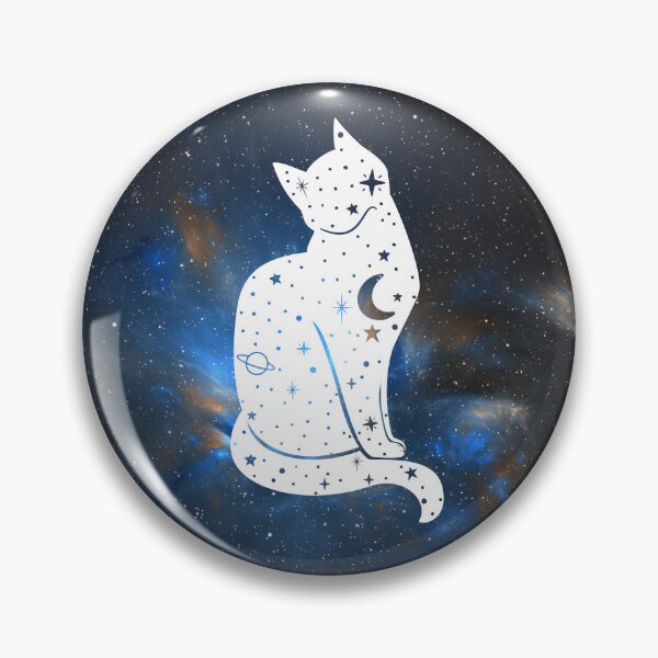 Item preview, Witchy Galactic Mystical Black Cat Kitty designed and sold by WildWoodlandWitch.