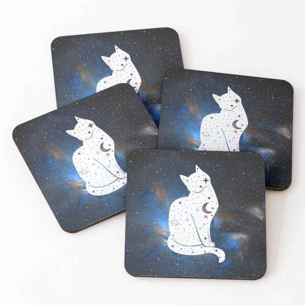 Item preview, Witchy Galactic Mystical Black Cat Kitty designed and sold by WildWoodlandWitch.