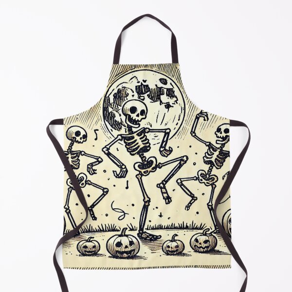 Aperçu de l'œuvre Squelettes dansants danse macabre halloween effrayant mignon kawaii chibi créée et vendue par headlessdreamer.