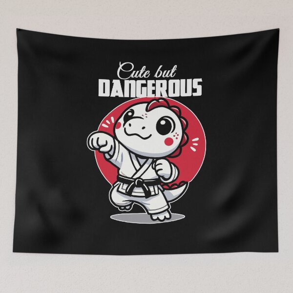 Item preview, Cute but Dangerous Dino Karate designed and sold by MaateoDesign.