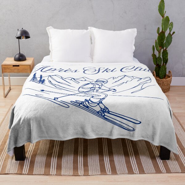 Item preview, Après Ski Club Line Art Illustration (blue) designed and sold by Magnolia Valley Art.