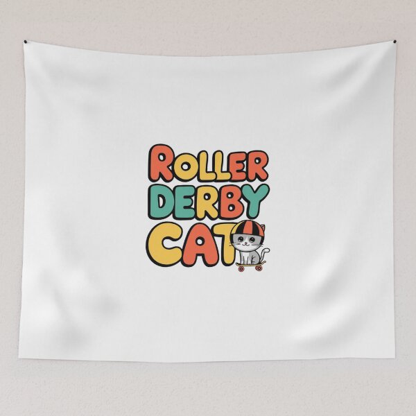 Item preview, roller derby cat designed and sold by Ismartista.