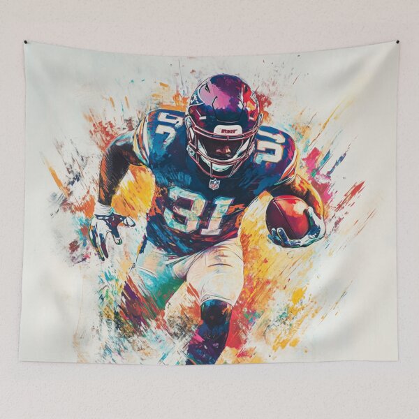 Item preview, American Footballer vibrant colours abstract Active Outdoors Inspired Art designed and sold by CDC40.