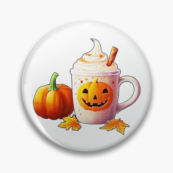 Artikelvorschau, Gemütlicher Pumpkin Spice Latte | Süße Tasse mit Halloween-Kürbissen | gemütliche Herbstästhetik entworfen und verkauft von ShopWithDreams.