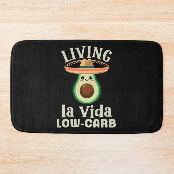 Item preview, Living La Vida Low-Carb Avocado Keto Humor designed and sold by Anniko Art Studio.