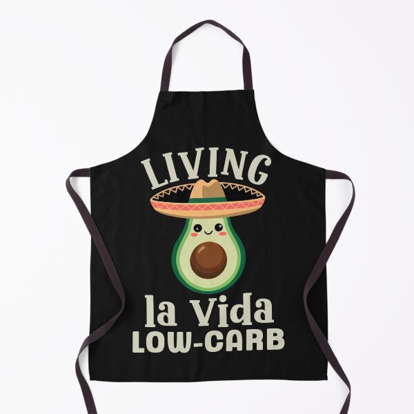 Item preview, Living La Vida Low-Carb Avocado Keto Humor designed and sold by Anniko Art Studio.