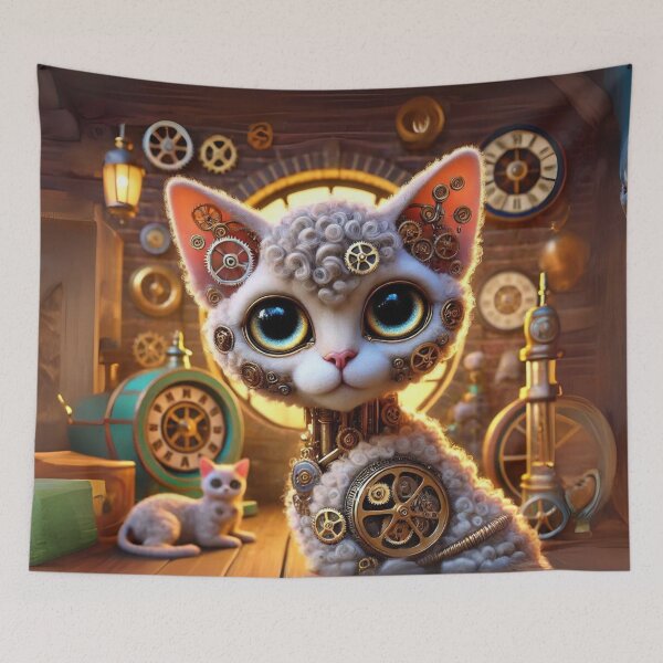 Item preview, Steampunk Devon Rex designed and sold by Sillytoe.
