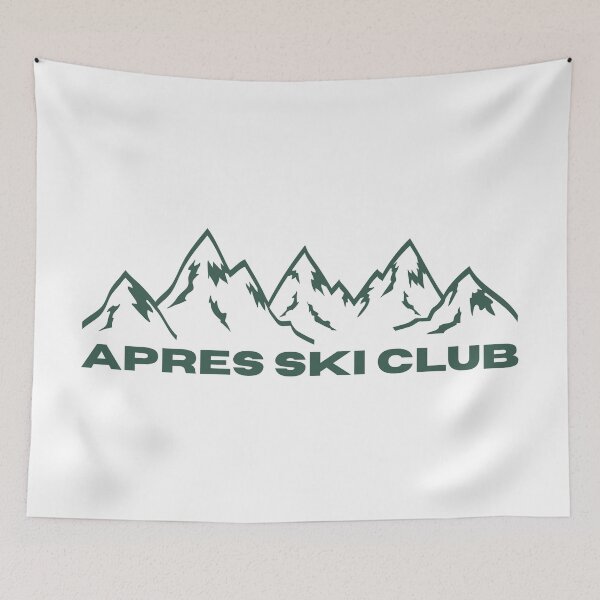 Item preview, Apres Ski Club Mountain (hunter green) designed and sold by Magnolia Valley Art.