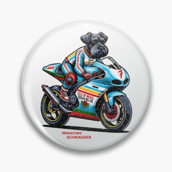 Aperçu de l'œuvre Schnauzer nain – Pilote de Superbike créée et vendue par Speeddust.