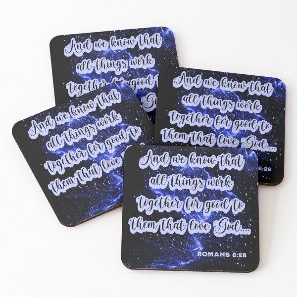 Item preview, ROMANS 8-28 All Things Work to the Good Bible Verse designed and sold by 5PointsDigital.