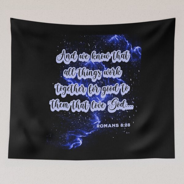 Item preview, ROMANS 8-28 All Things Work to the Good Bible Verse designed and sold by 5PointsDigital.