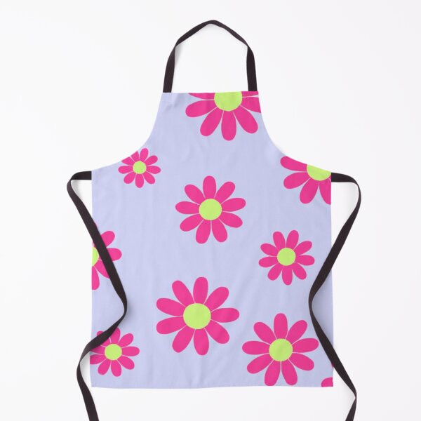 Item preview, HOT PINK RETRO DAISY BACKGROUND WALLPAPER PATTERN designed and sold by Arts4U.
