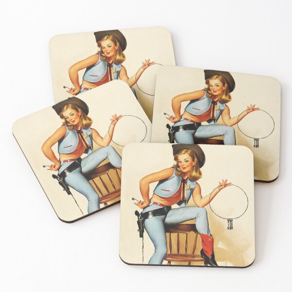 Item preview, Cowgirl Warden Western Pinup Retro Vintage 50s Blonde designed and sold by Retroaugogo.
