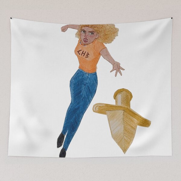 Item preview, annabeth chase throwing her knife designed and sold by Art in Exile.