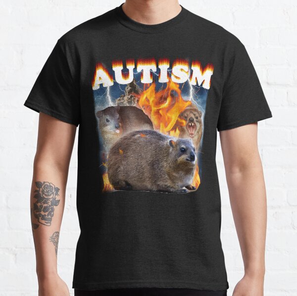 Vista previa del artículo con la obra «Camiseta divertida con meme de Hyrax», diseñado y vendido por MemishDesign.