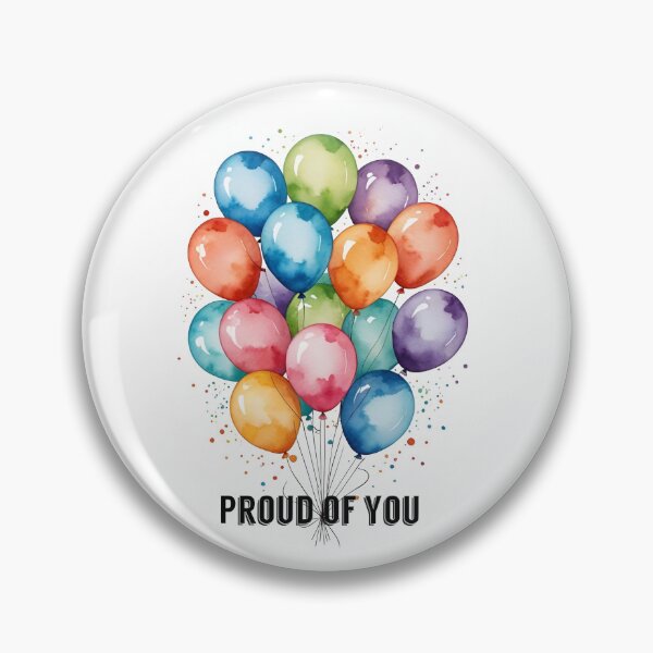 Item preview, Proud of you card balloons balloon watercolor art paint illustration text designed and sold by cheekylorns.
