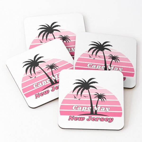 Item preview, Retro Cool Cape May Beach New Jersey Palm Tree at Sunset Souvenirs designed and sold by karmdaf.