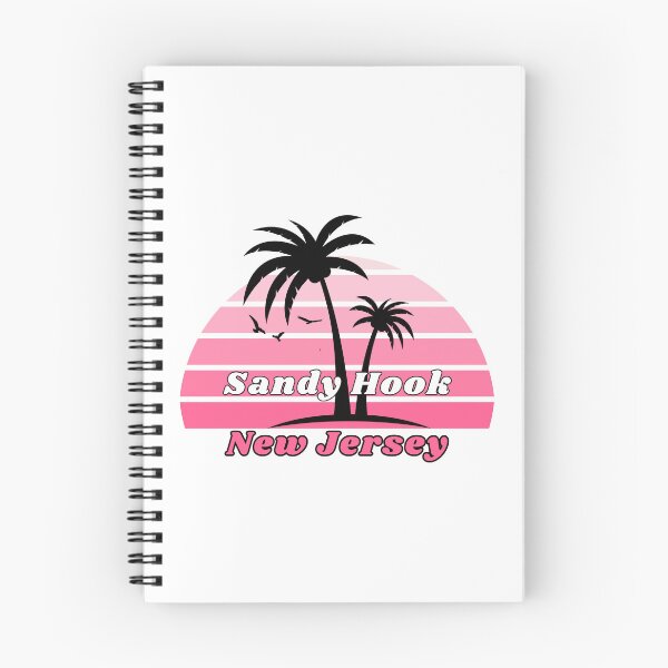 Item preview, Retro Cool Sandy Hook Beach New Jersey Palm Tree at Sunset Souvenirs designed and sold by karmdaf.