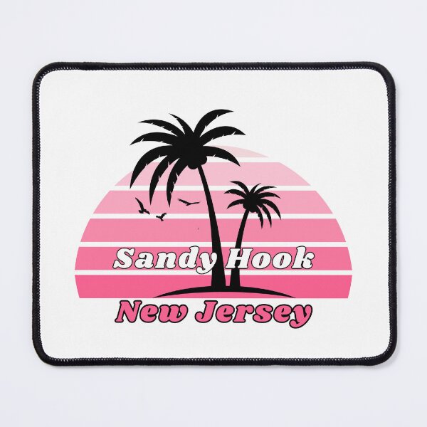 Item preview, Retro Cool Sandy Hook Beach New Jersey Palm Tree at Sunset Souvenirs designed and sold by karmdaf.