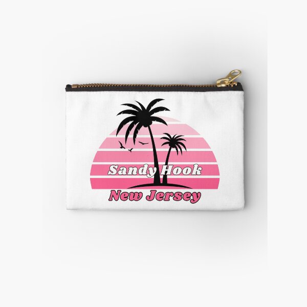 Item preview, Retro Cool Sandy Hook Beach New Jersey Palm Tree at Sunset Souvenirs designed and sold by karmdaf.