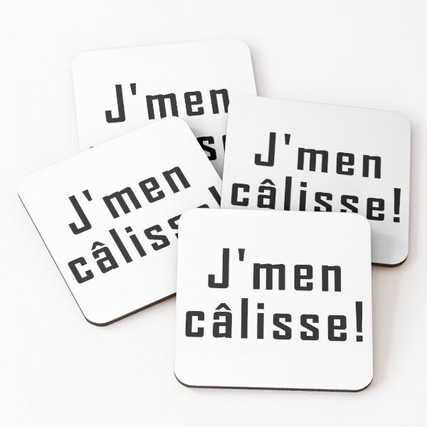 Item preview, j'men câlisse - black text design designed and sold by EmeraldeaArt.