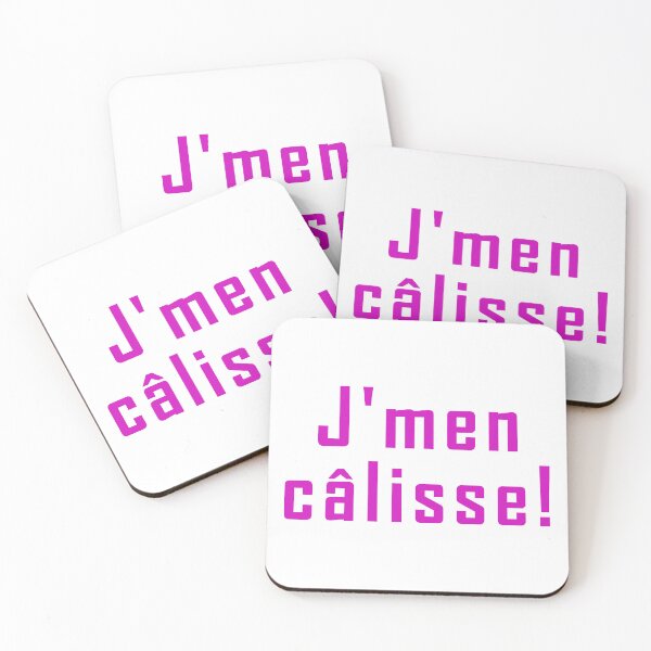 Item preview, j'men câlisse - pink text design designed and sold by EmeraldeaArt.