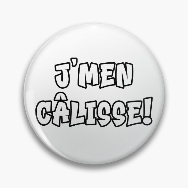 Item preview, j'men câlisse - graffiti style black text design designed and sold by EmeraldeaArt.