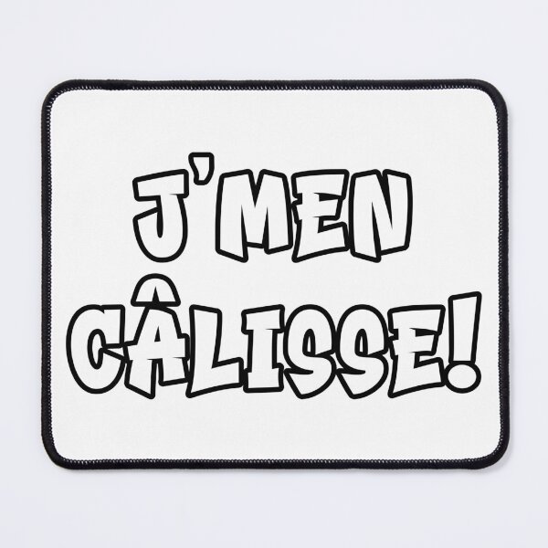 Item preview, j'men câlisse - graffiti style black text design designed and sold by EmeraldeaArt.