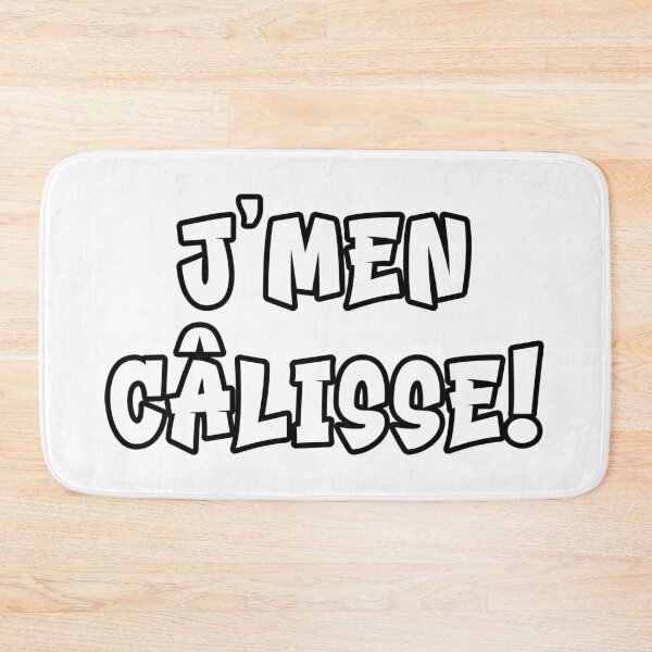 Item preview, j'men câlisse - graffiti style black text design designed and sold by EmeraldeaArt.