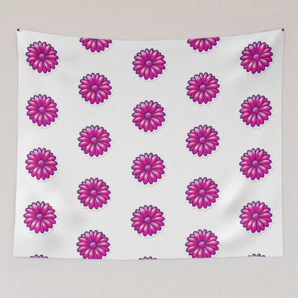 Item preview, HOT PINK RETRO DAISY MAGENTA FLOWER LOTS OF PETALS designed and sold by Arts4U.