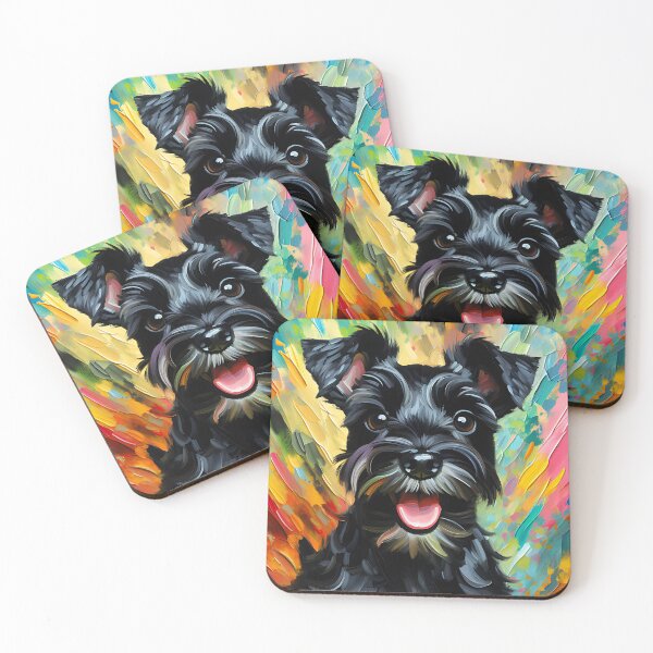 Artikelvorschau, Mini Ratzer Hundeportrait Acryl Kunstdruck Haustierportrait Geschenke für Hundeliebhaber entworfen und verkauft von Puppy Puzzles Plus.