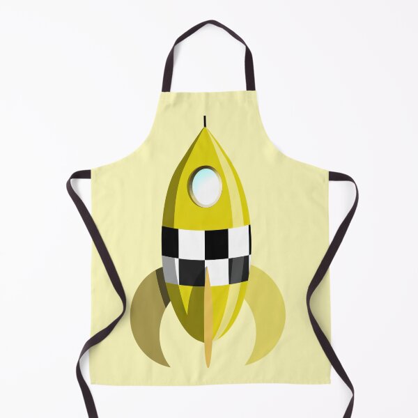 Item preview, Yellow Retro Futuristic Space Rocket designed and sold by Ravvick.