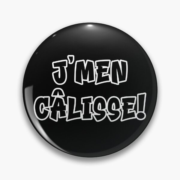Item preview,  j'men câlisse - graffiti style white text design designed and sold by EmeraldeaArt.
