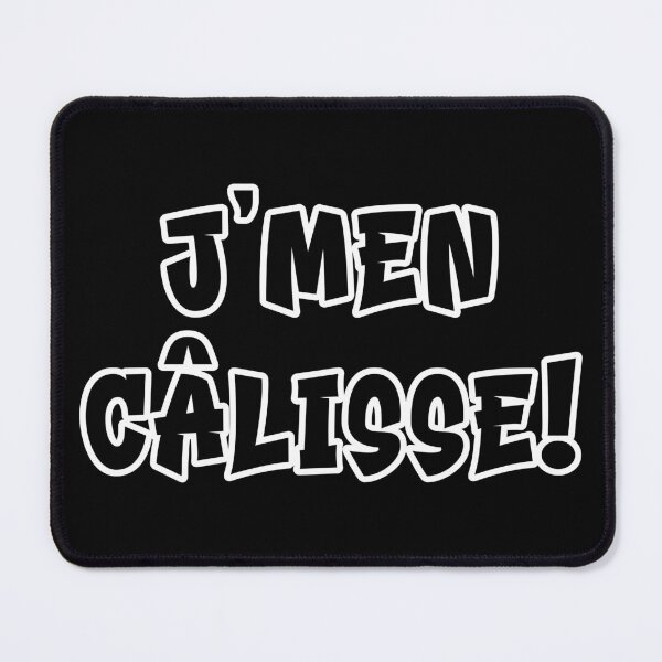 Item preview, j'men câlisse - graffiti style white text design designed and sold by EmeraldeaArt.