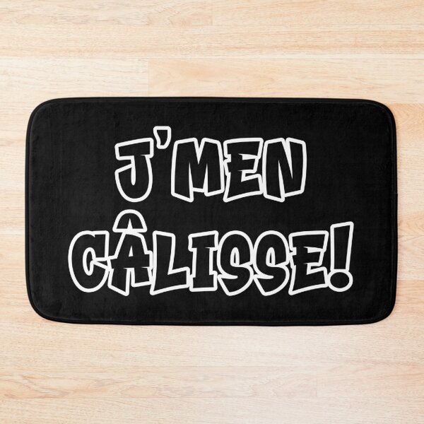 Item preview,  j'men câlisse - graffiti style white text design designed and sold by EmeraldeaArt.