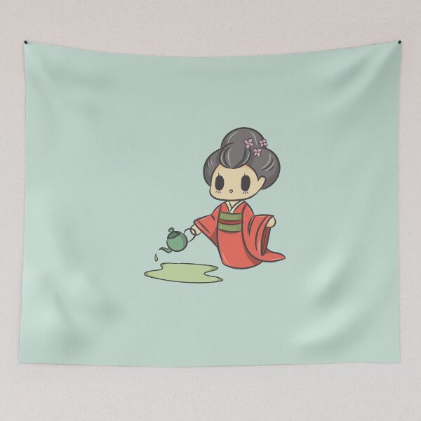 Item preview, Clumsy Geisha Spilling Tea designed and sold by Lullaby123.