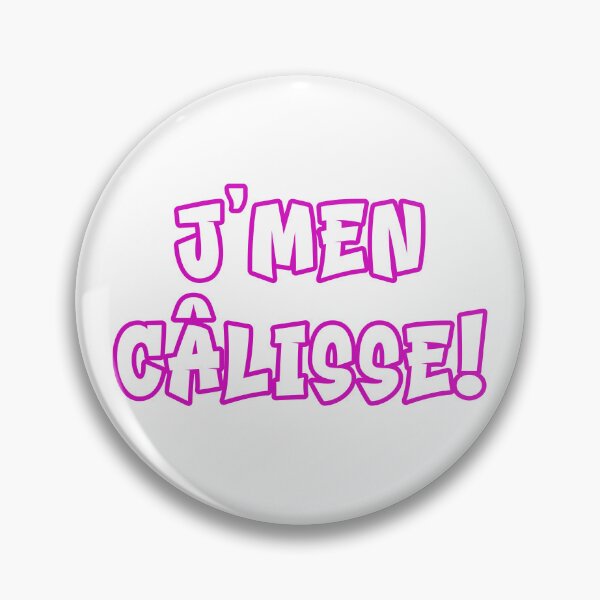 Item preview, j'men câlisse - graffiti style pink text design designed and sold by EmeraldeaArt.