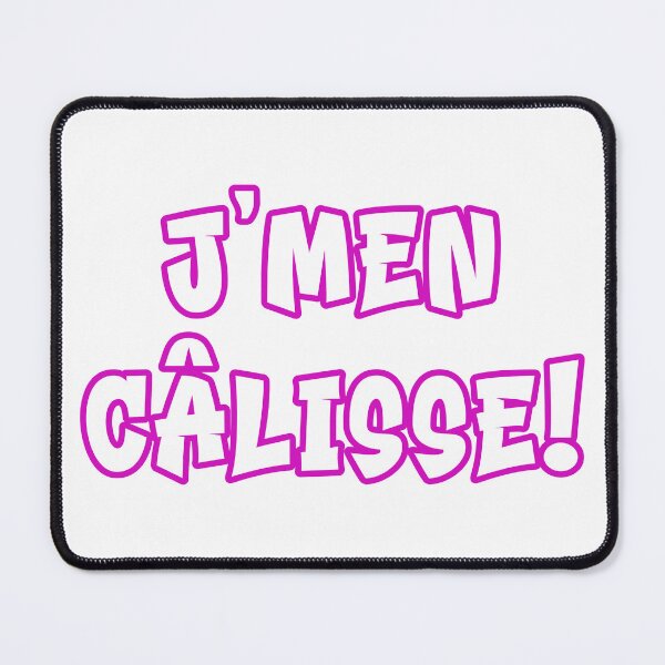 Item preview, j'men câlisse - graffiti style pink text design designed and sold by EmeraldeaArt.