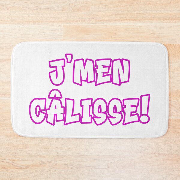 Item preview, j'men câlisse - graffiti style pink text design designed and sold by EmeraldeaArt.