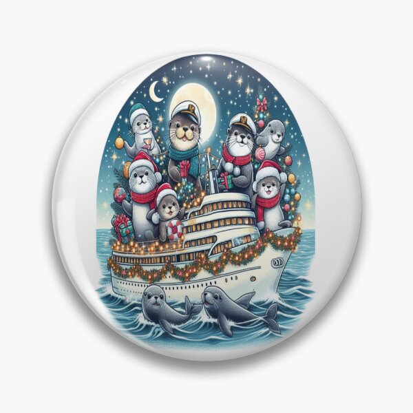 Item preview, Merry cozy sea Christmas on a yacht at sea,RBCozyHolidays,CozyHolidays designed and sold by Expressions-Sel.