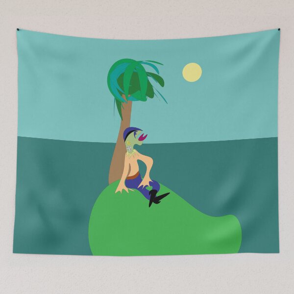 Item preview, Man on grass at sea designed and sold by shrewdmovenet.