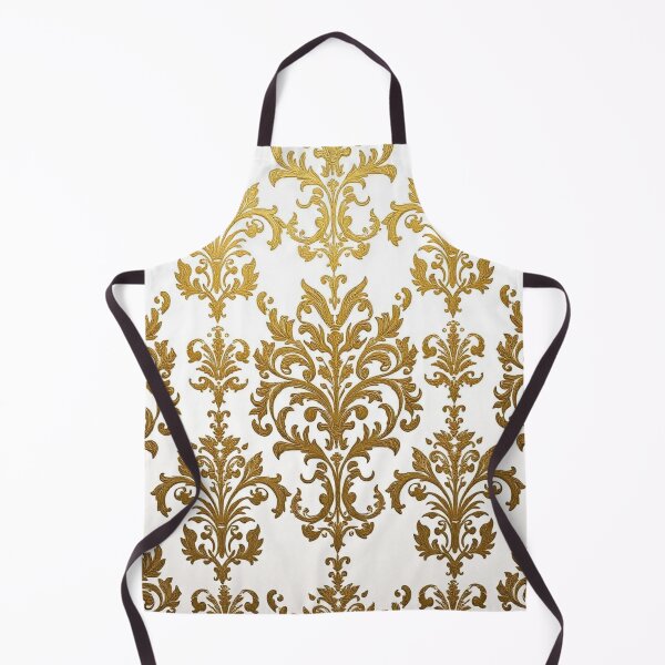 Item preview, White & Gold Damask  designed and sold by DesignsByPrnces.