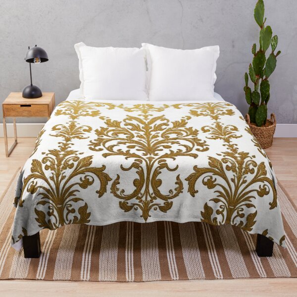 Item preview, White & Gold Damask  designed and sold by DesignsByPrnces.