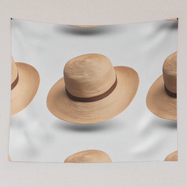 Item preview, Straw Hat Isolated on White Background – Clipping Path Included designed and sold by hjian8219.